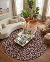 Savannah Escape Collection Area Rug -  Amazon (Brown) Round Brown  lifestyle 17