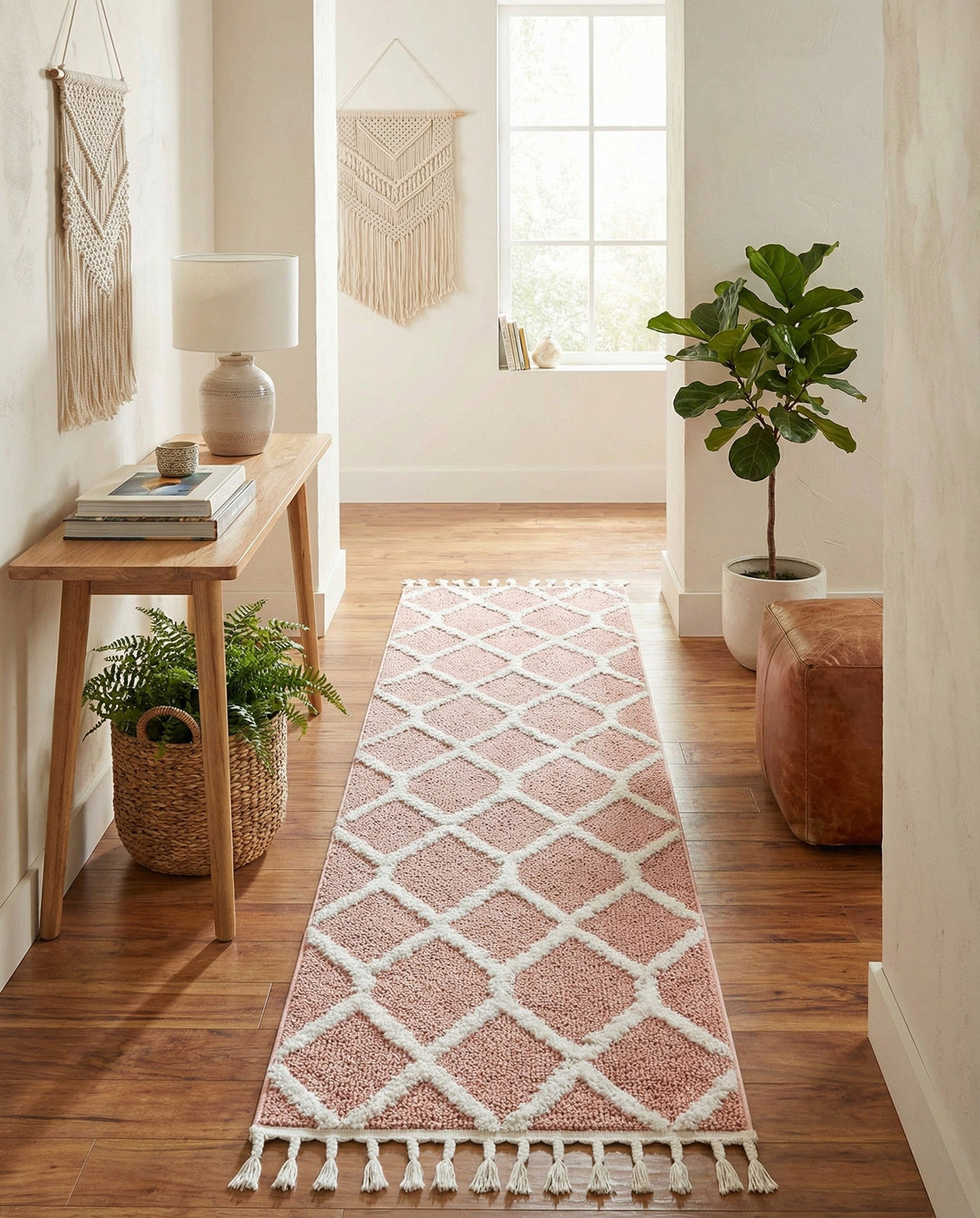 Sahara Chic Collection Area Rug -  Tuareg Runner Pink  lifestyle 171