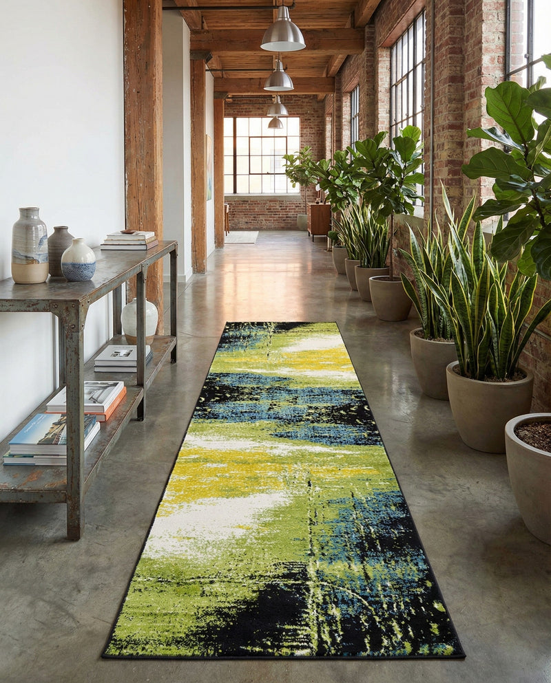 Venetian Elegance Collection Area Rug -  Chioggia Runner Light Green  lifestyle 41