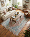 Coastal Haven Collection Area Rug -  Harborview Rectangle Red  lifestyle 41