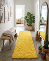 Plush Oasis Collection Area Rug - Serenity (Tuscan Sun Yellow) Runner Tuscan Sun Yellow  lifestyle 38