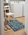 Chateau Elegance Collection Area Rug -  Louvre Rectangle Blue  lifestyle 29