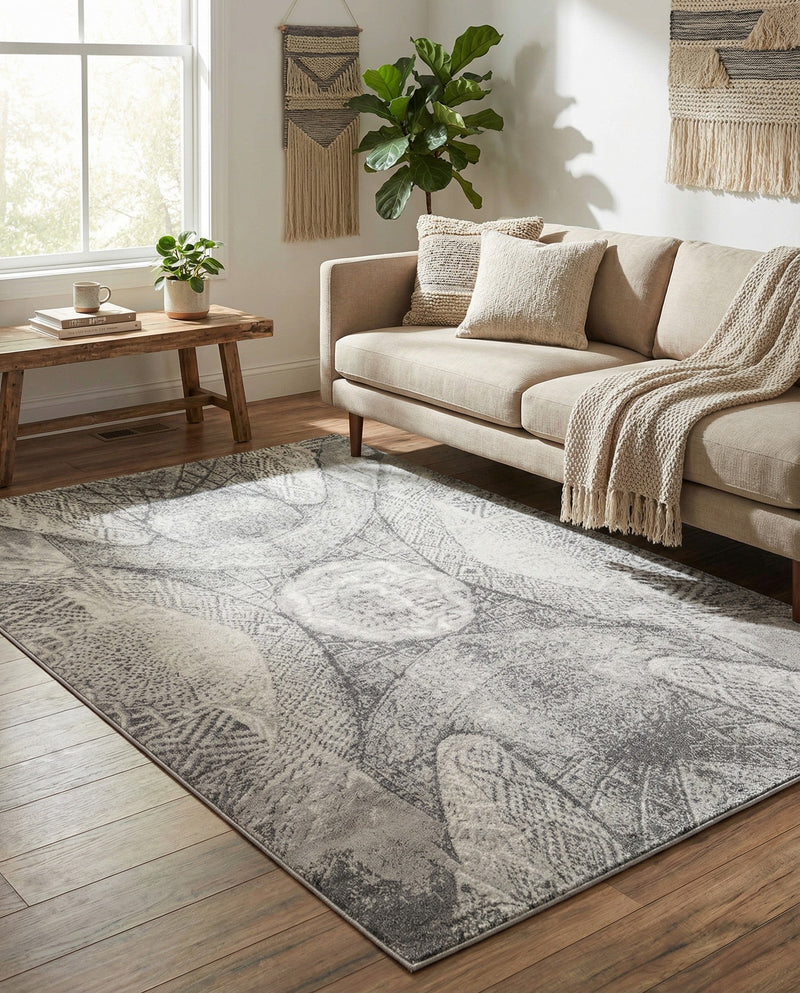 Riviera Elegance Collection Area Rug -  Nice Rectangle Dark Gray  lifestyle 44