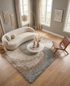 Cozy Haven Shag Collection Area Rug -  Oasis Rectangle Khaki  lifestyle 40
