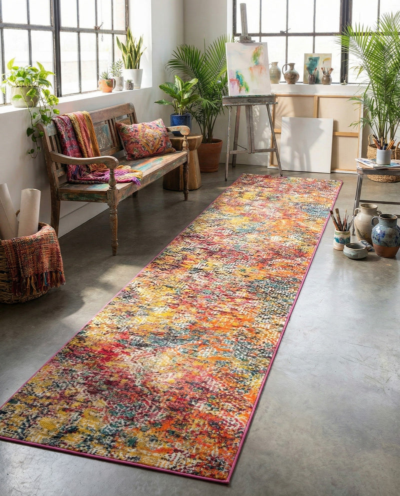 Colorburst Oasis Collection Area Rug -  Azura Runner Multi  lifestyle 24