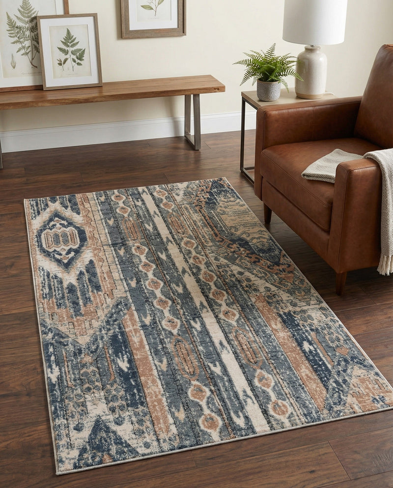 Cascade Range Collection Area Rug - Hood (Navy Blue) Rectangle Navy Blue  lifestyle 7