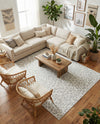 Savannah Escape Collection Area Rug -  Amazon (Ivory Gray) Rectangle Ivory Gray  lifestyle 6
