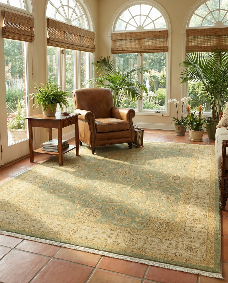 Chelsea Elegance Collection Area Rug -  Stockwell Rectangle Light Green  lifestyle 47