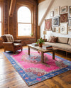 Heritage Elegance Collection Area Rug -  Winterthur (Fuchsia) Rectangle Fuchsia  lifestyle 6