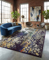 Venetian Tapestry Collection Area Rug - Murano Rectangle Navy Blue  lifestyle 60