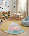 Wonder Tykes Collection Area Rug -  Whimsical Round Yellow  lifestyle 45