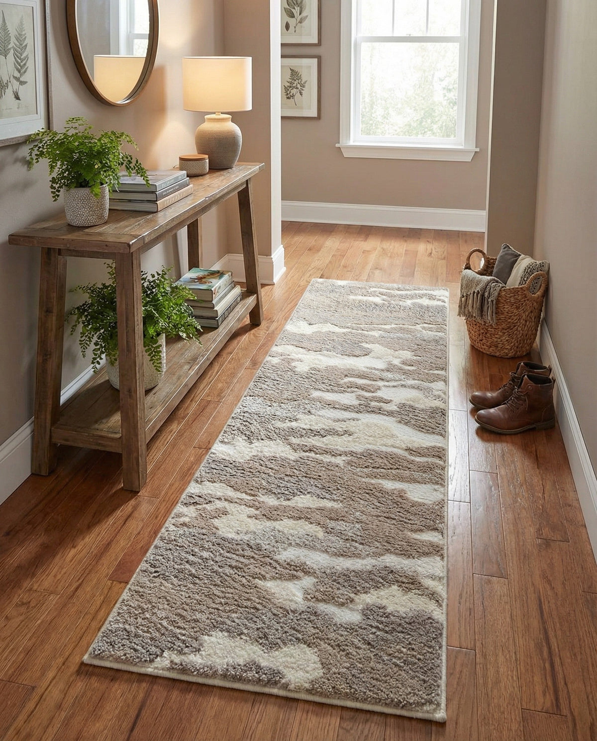 Sienna Collection Area Rug -  Veneto Runner Cloud Gray  lifestyle 109