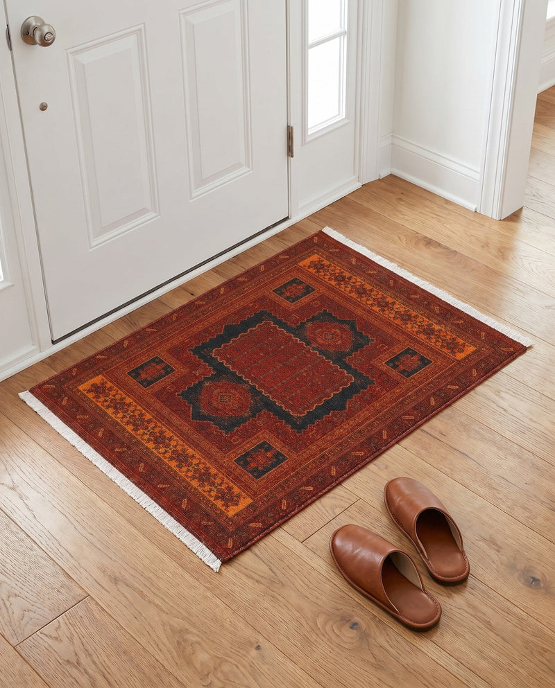 Bazaar Chic Collection Area Rug -  Taroudant Rectangle Rust Red  lifestyle 7