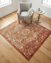 Savannah Soiree Collection Area Rug -  Everglade (Rust Red) Square Rust Red  lifestyle 80