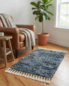 Cozy Cove Shag Collection Area Rug -  Harbor Rectangle Blue  lifestyle 38