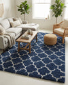 Casablanca Comfort Collection Area Rug -  Atlas Rectangle Navy Blue  lifestyle 33