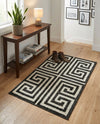 Aegean Labyrinth Collection Area Rug -  Mykonos Rectangle Black  lifestyle 40