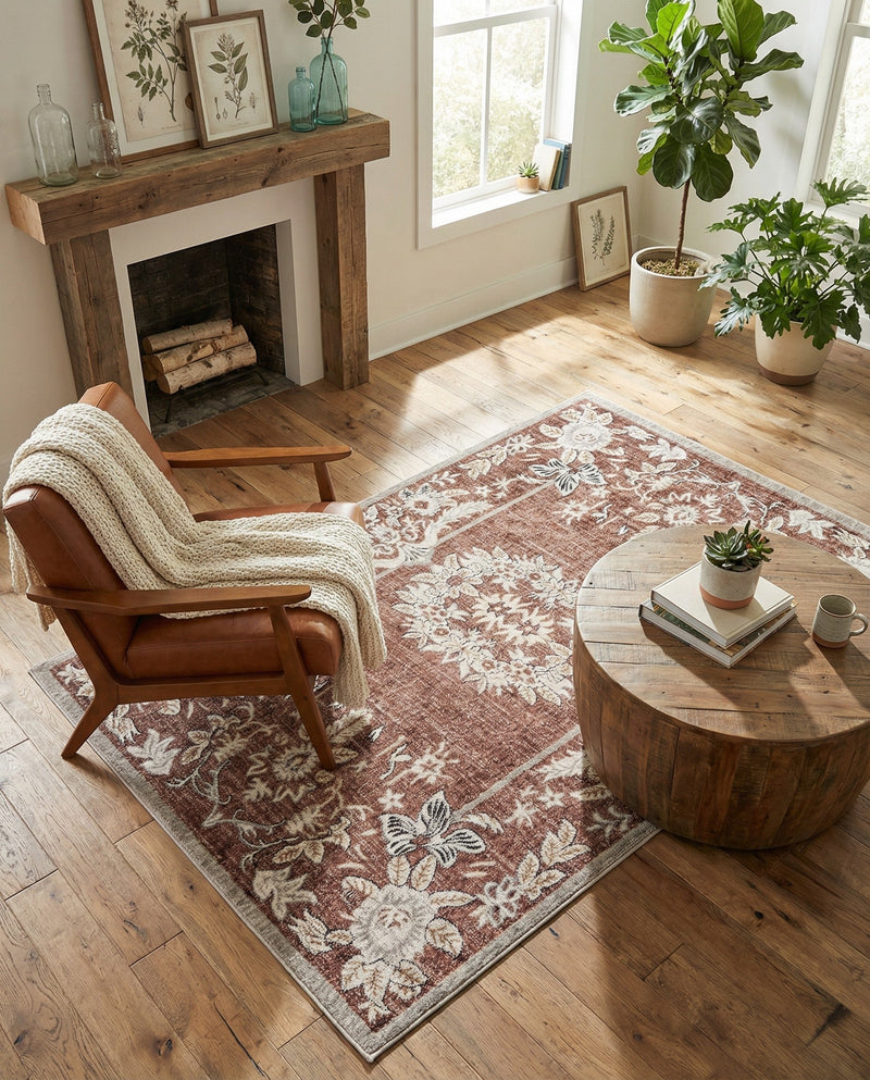 Heritage Harbor Collection Area Rug -  Seabreeze Rectangle Dusty Rose  lifestyle 28