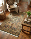 Ottoman Elegance Collection Area Rug - Sultan Rectangle Blue  lifestyle 55