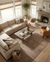 Bloomsbury Elegance Collection Area Rug -  Kensington (Brown) Rectangle Brown  lifestyle 14