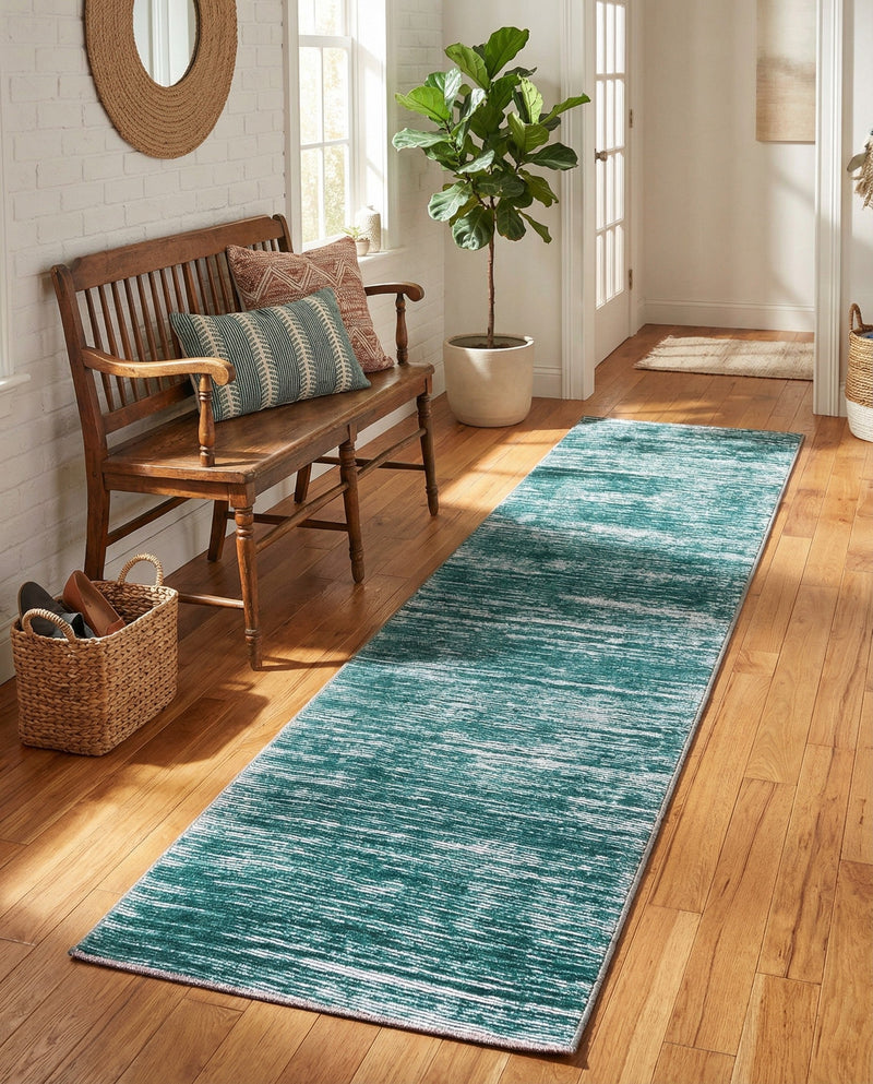 Sahara Essence Collection Area Rug - Oasis (Teal) Runner Teal  lifestyle 62