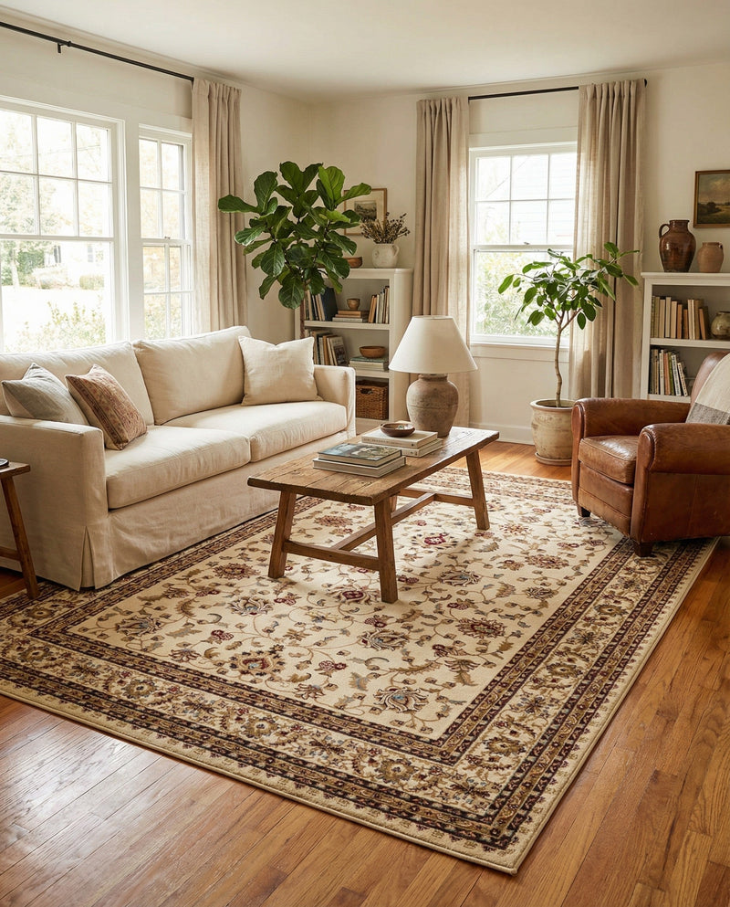 Jaipur Elegance Collection Area Rug -  Nahargarh (Cream) Rectangle Cream  lifestyle 7