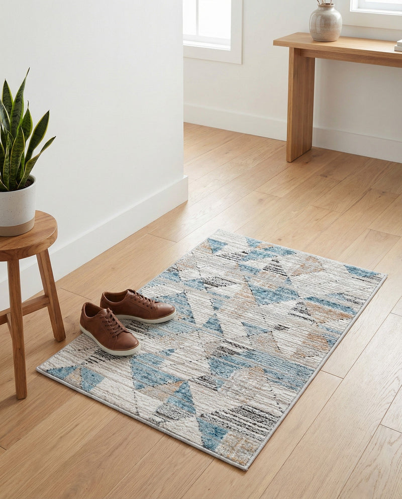 Dresden Elegance Collection Area Rug - Meissen Rectangle Blue  lifestyle 19