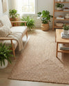 Highland Woven Jute Collection Area Rug - Glenmore (Light Brown) Rectangle Light Brown  lifestyle 10