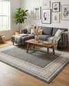 Soho Elegance Collection Area Rug -  Mercer (Gray) Rectangle Gray  lifestyle 6