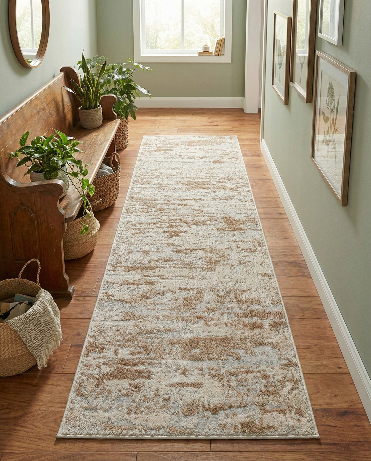 Aegean Elegance Collection Area Rug - Mesa Runner Beige  lifestyle 95