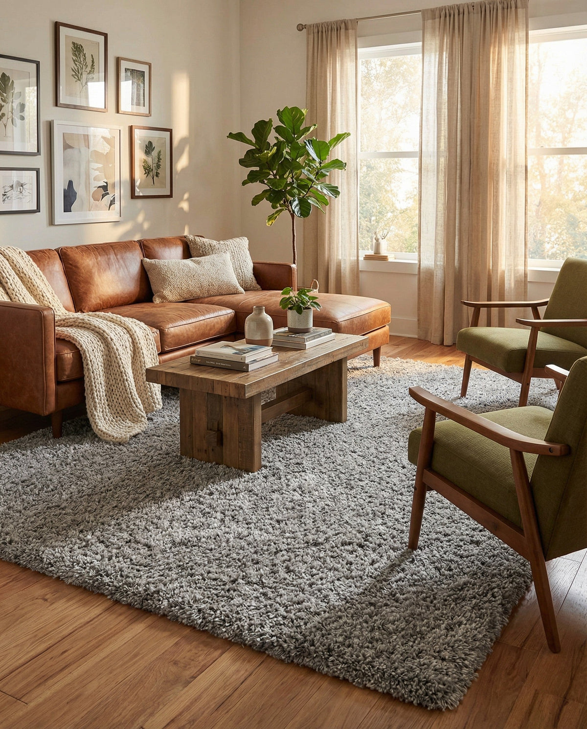 Eternal Plush Oasis Collection Area Rug -  Tranquility (Ash) Rectangle Ash  lifestyle 16
