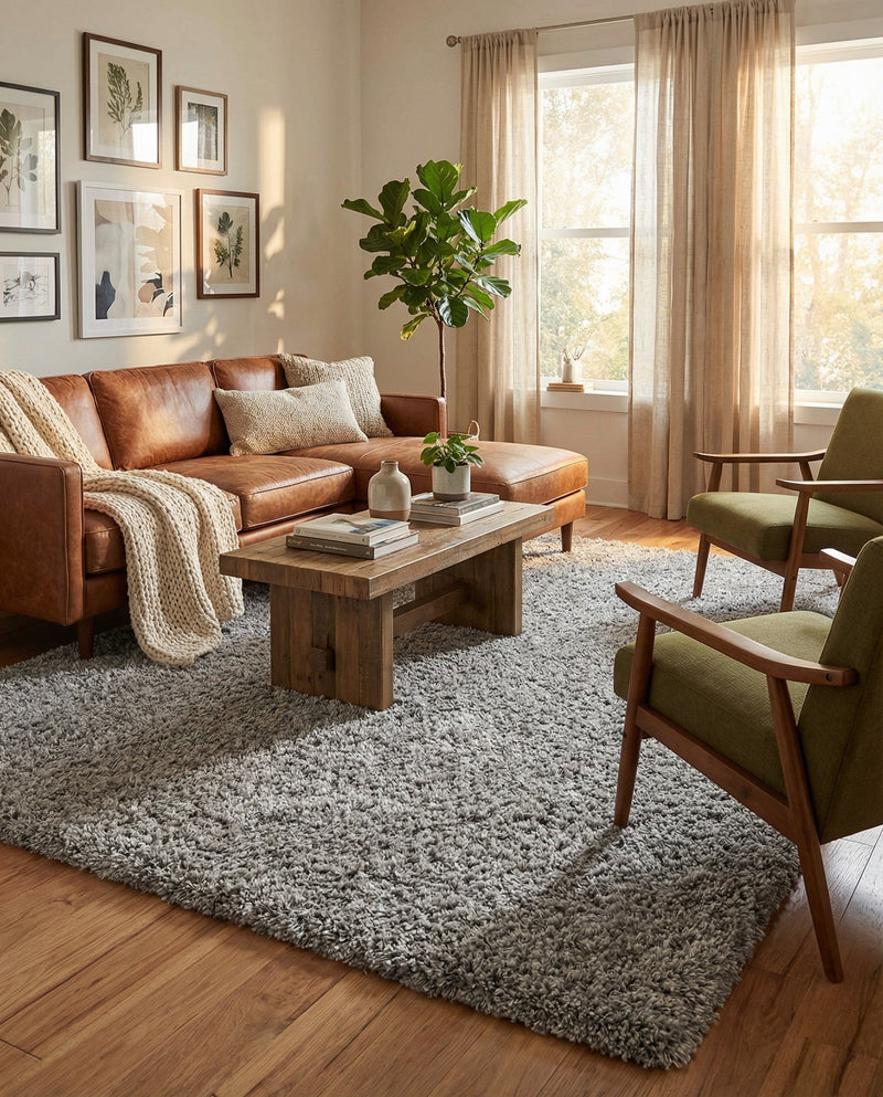 Eternal Plush Oasis Collection Area Rug -  Tranquility (Ash) Rectangle Ash  lifestyle 16
