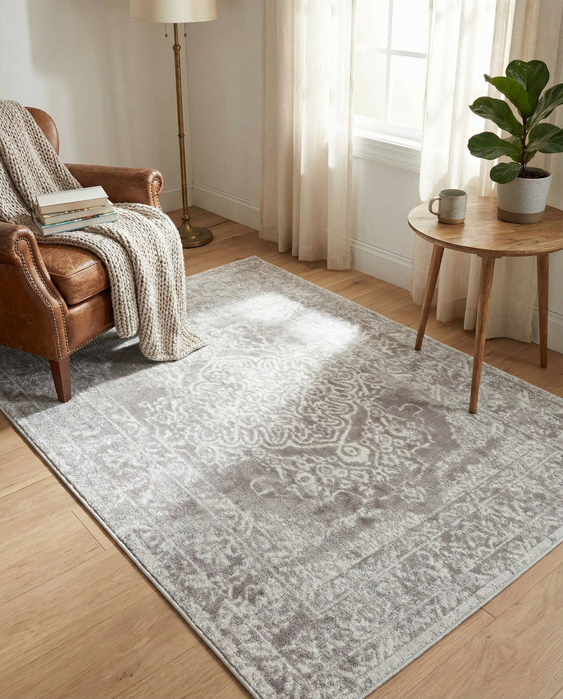 Cambridge Classics Collection Area Rug -  Magdalene (Gray) Rectangle Gray  lifestyle 8