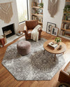 Riviera Elegance Collection Area Rug -  Monaco (Light Gray) Octagon Light Gray  lifestyle 62