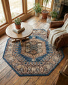 Eden Oasis Collection Area Rug -  Refuge (Blue) Octagon Blue  lifestyle 53