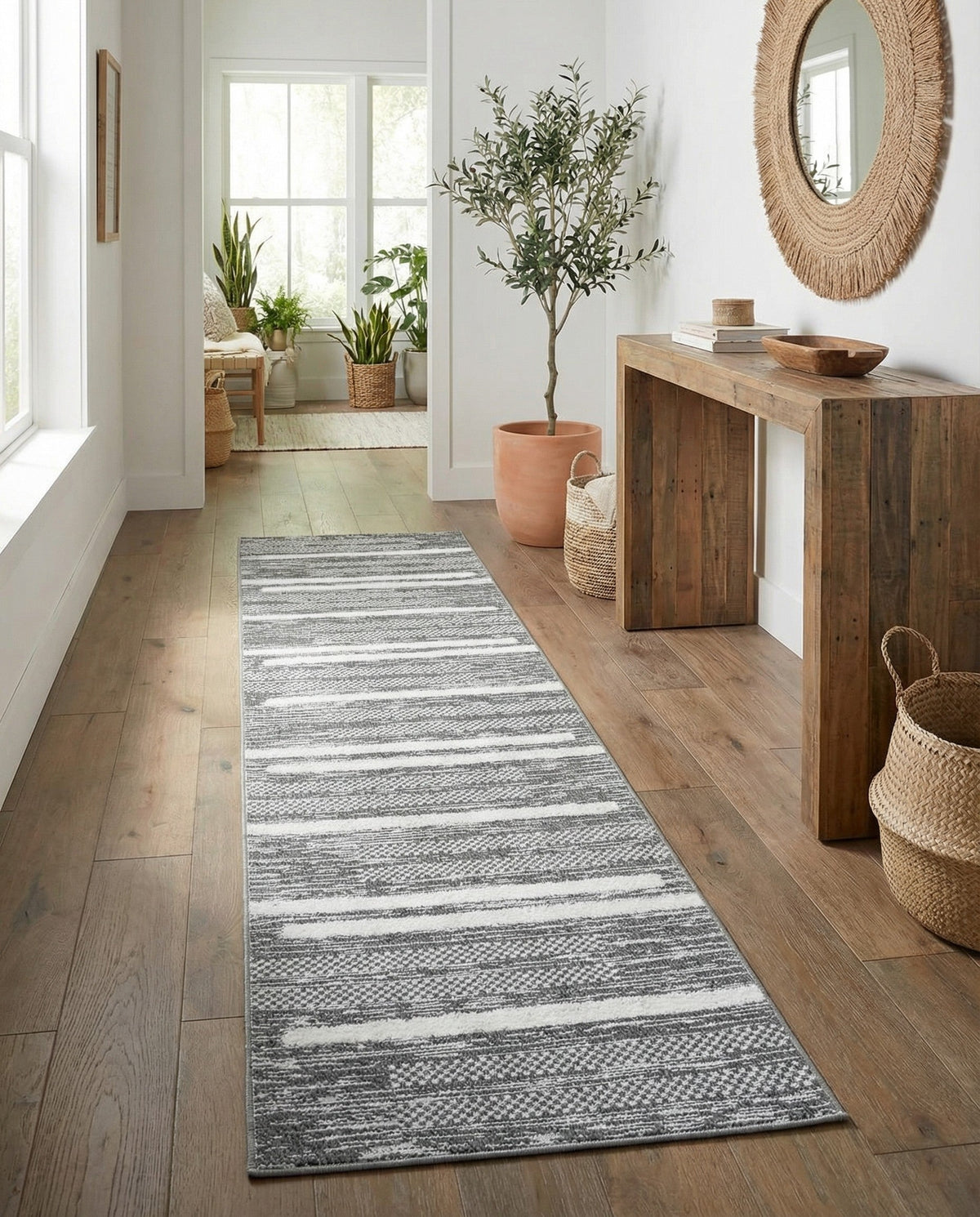 Cathedral Elegance Collection Area Rug - Chapel Runner Gray  lifestyle 143