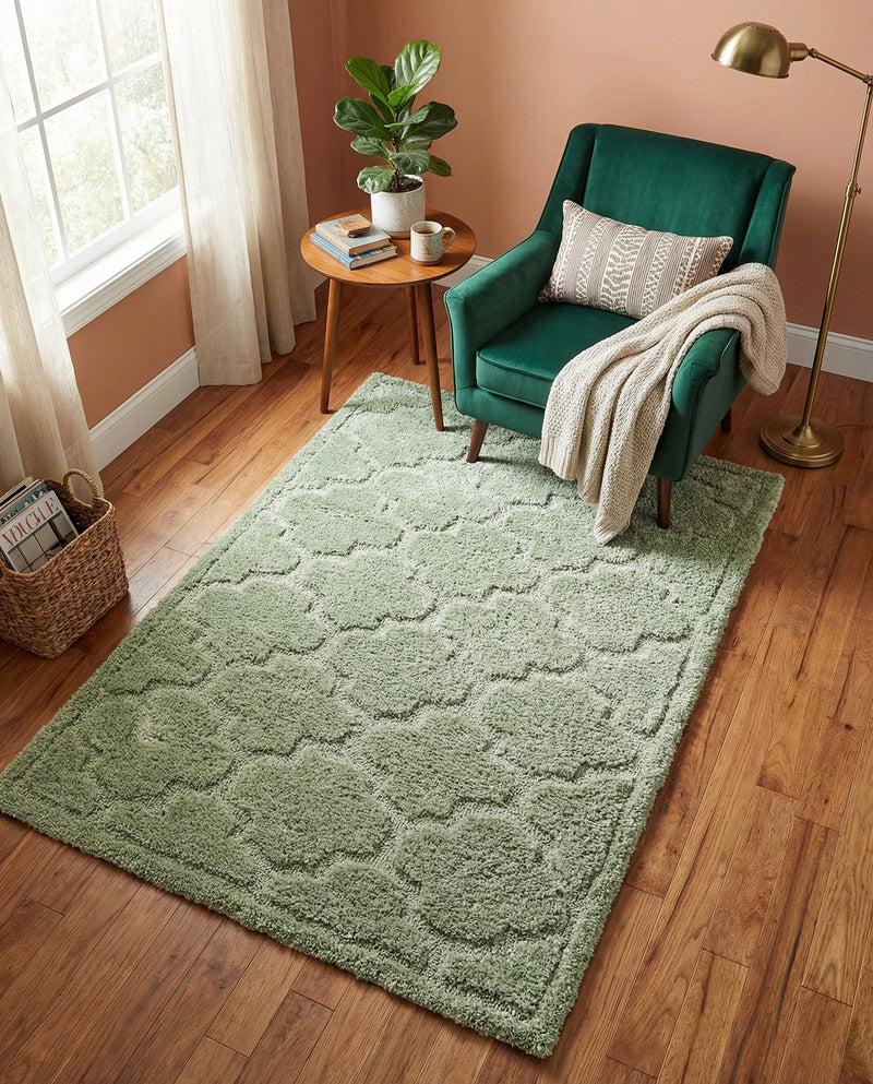 Trellis Haven Collection Area Rug -  Havencrest Rectangle Green  lifestyle 23