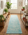 Georgetown Rugs Collection Area Rug - Dupont (Aqua) Runner Aqua  lifestyle 52
