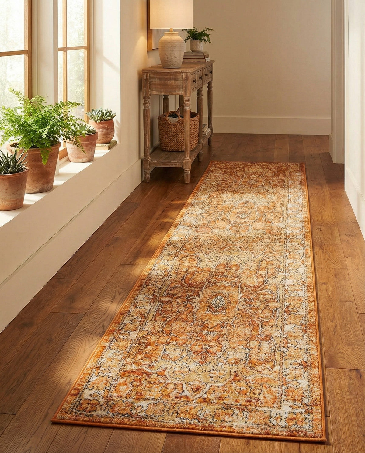 Savannah Soiree Collection Area Rug -  Everglade (Rust Red) Runner Rust Red  lifestyle 83