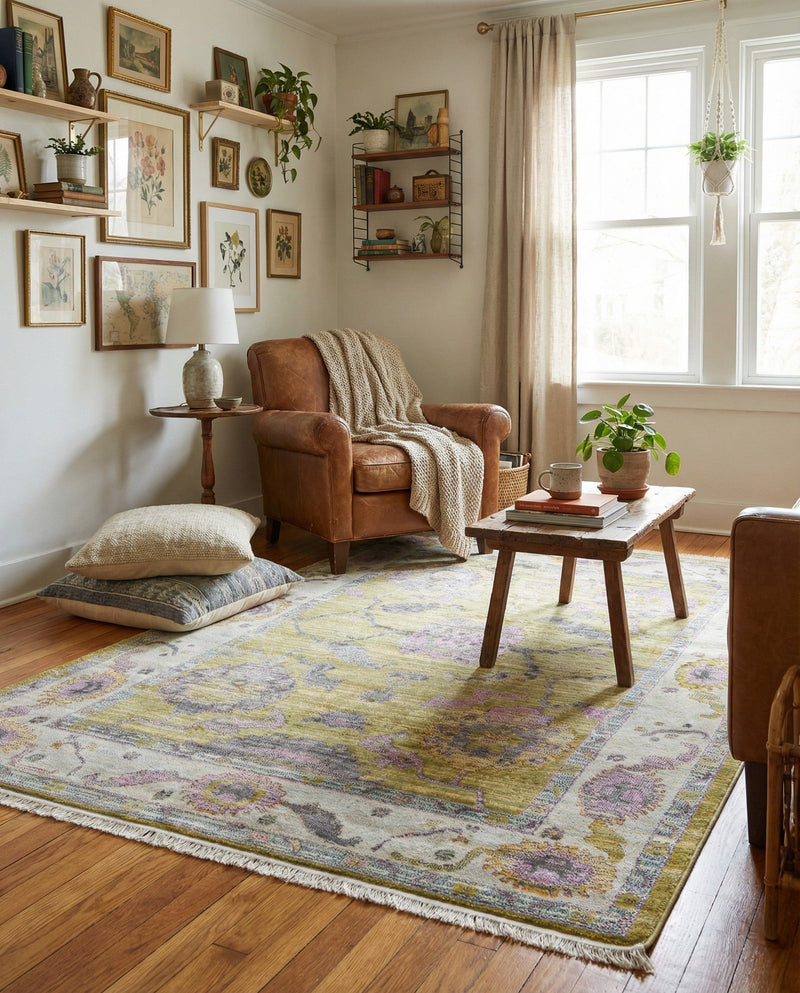 Arcadia Rugs Collection Area Rug - Eden (Green) Rectangle Green  lifestyle 11
