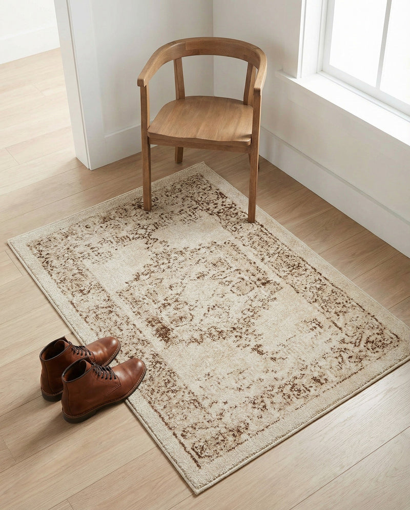 Eden Oasis Collection Area Rug -  Refuge (Beige) Rectangle Beige  lifestyle 22