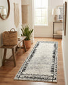 Marrakech Mosaic Collection Area Rug -  Sahara Runner Black and White  lifestyle 45