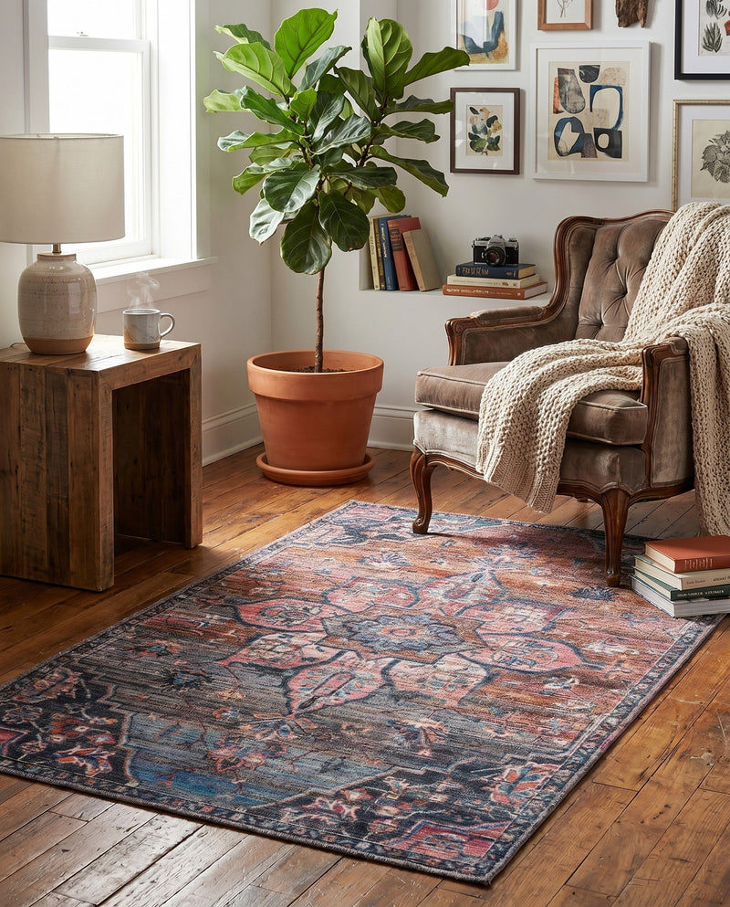 Vintage Memories Collection Area Rug -  Hindsight Rectangle Multi  lifestyle 10