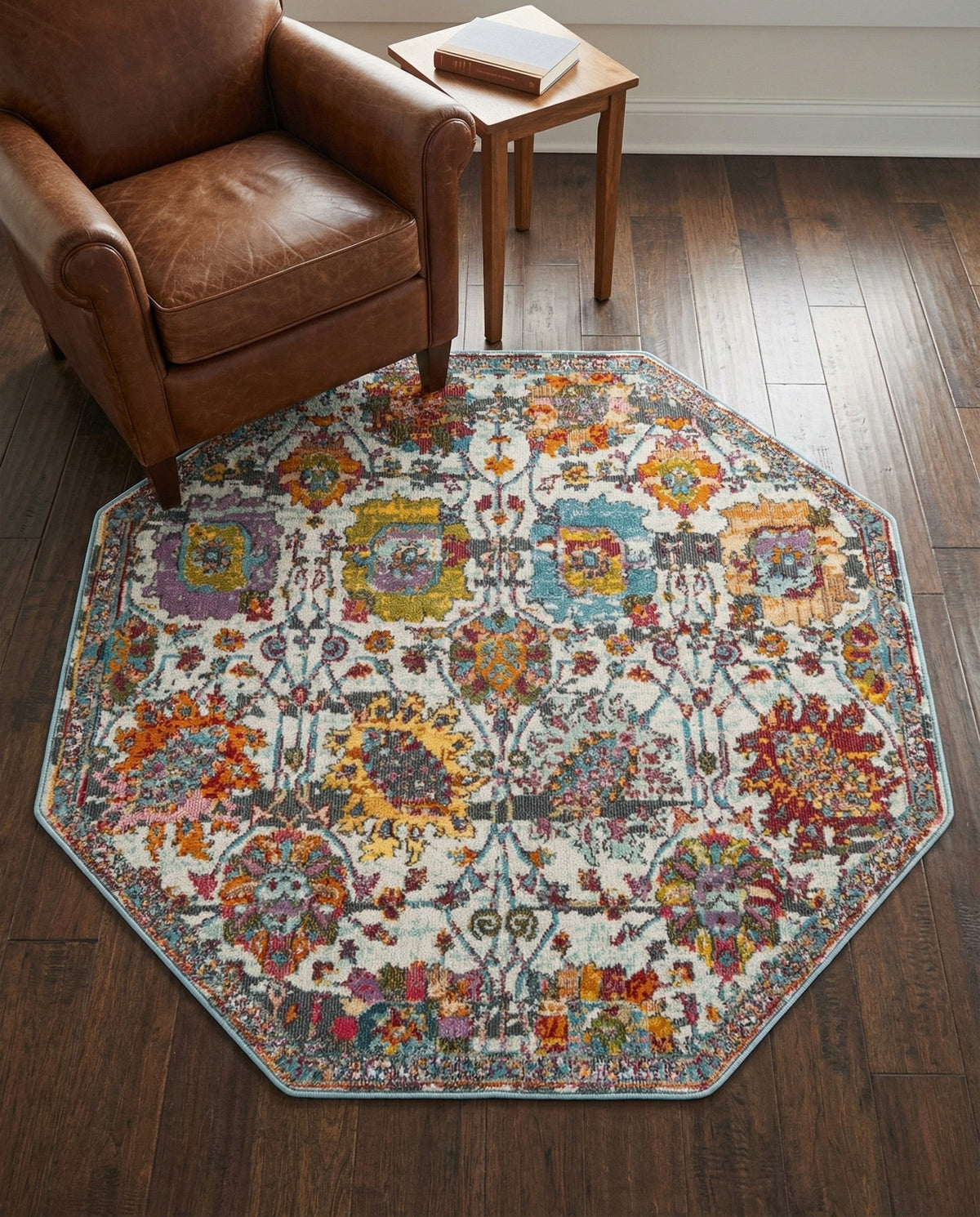 Arcadia Rugs Collection Area Rug -  Elysium Octagon Multi  lifestyle 75