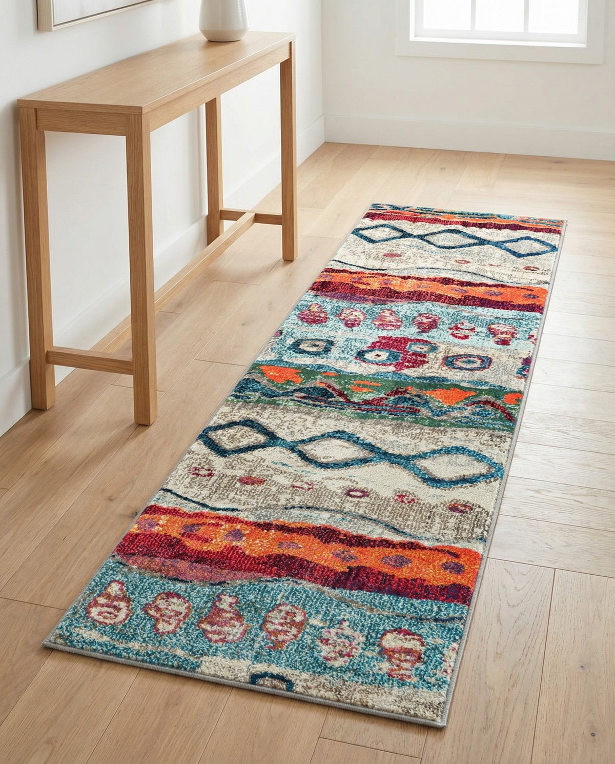 Colorburst Oasis Collection Area Rug -  Lagoon Runner Multi  lifestyle 77