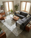Garden Maze Retreat Collection Area Rug -  Arborlane Rectangle White  lifestyle 26