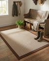 Terrace Fringe Collection Area Rug - Oceanside Rectangle Brown  lifestyle 25