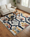 Caribbean Terrace Collection Area Rug -  Dominica Square Ivory  lifestyle 62