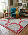 Arcadia Rugs Collection Area Rug -  Atlantis (Red) Square Red  lifestyle 58