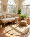 Woven Seaside Jute Collection Area Rug - Seaside Round Natural  lifestyle 27